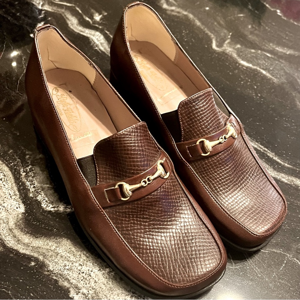 Brand new nappa leather vintage loafers flat shoes